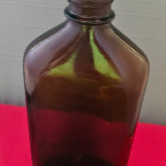Vintage Brown Amber Glass Medicine Bottle Collectible Preowned Condition - Picture 3 of 6